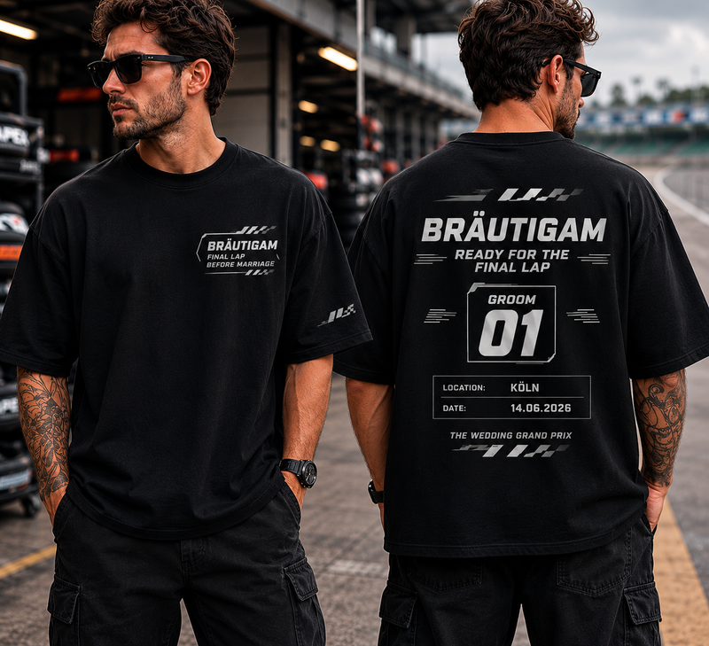 Personalisiertes Männer JGA Gruppenshirt - "Racingteam"