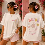 Frauen JGA Shirt - "Team Bride Rainbow"