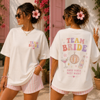 Frauen JGA Shirt - "Team Bride Rainbow"