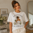 Personalisiertes JGA Shirt mit eigenem Foto - "Matcha Bride"