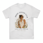 Personalisiertes JGA Shirt mit eigenem Foto - "Tennis Bride Club"