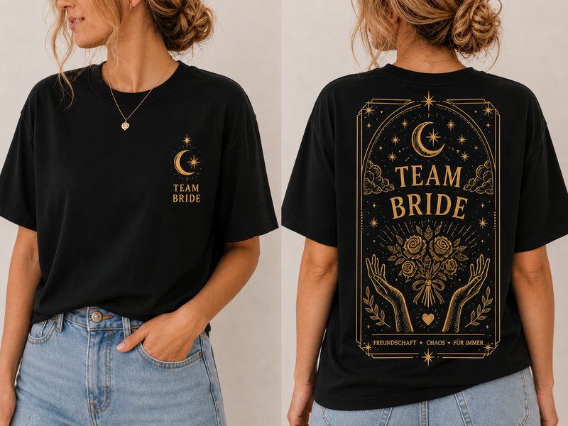 Frauen JGA Shirt - Team Bride Tarot