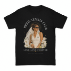 Personalisiertes JGA Shirt mit eigenem Foto - "Tennis Bride Club"
