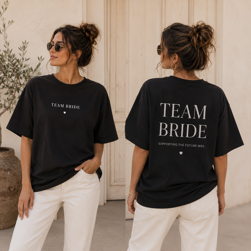 Personalisiertes JGA Shirt mit eigenem Foto - "Wife in progress"