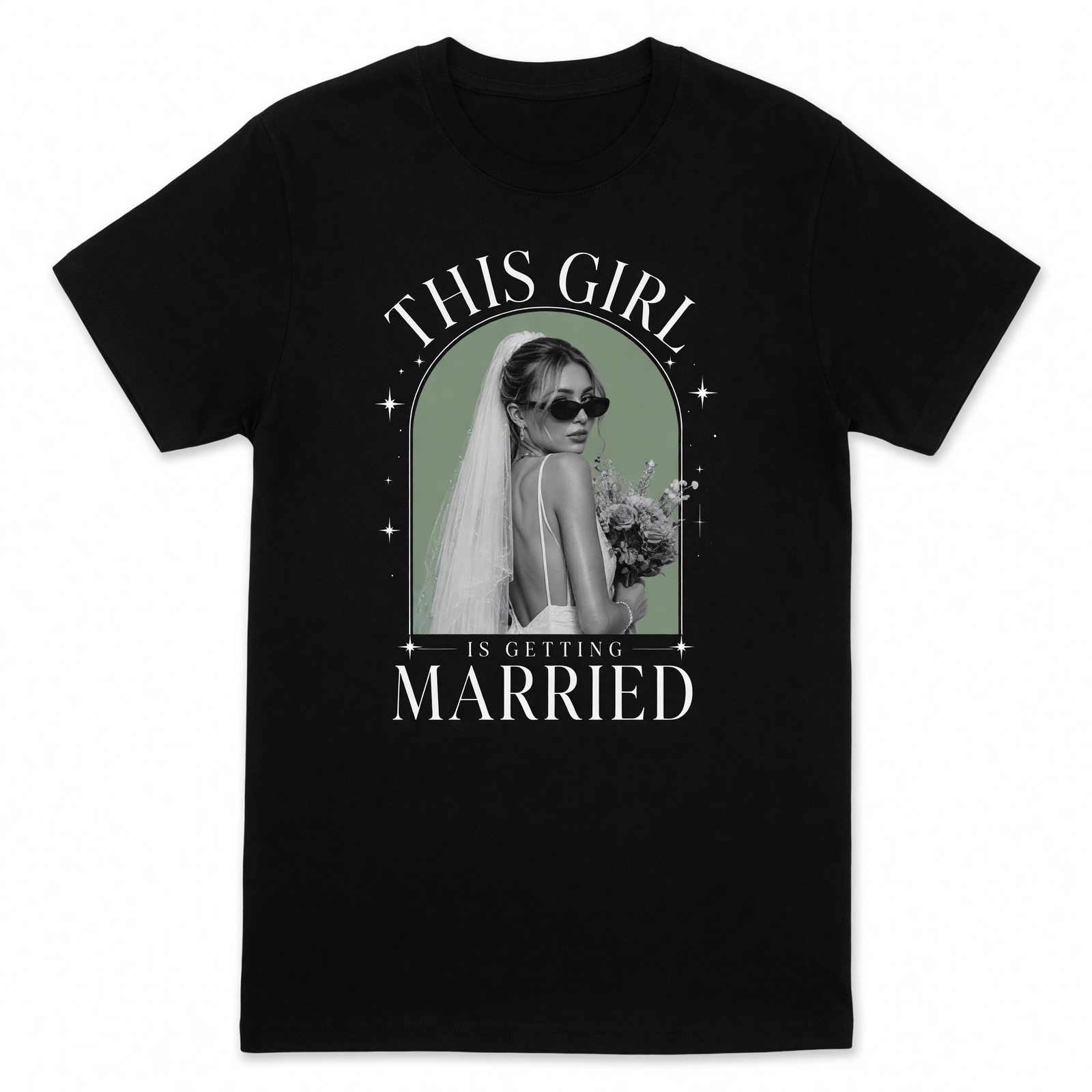 Personalisiertes JGA Shirt mit eigenem Foto – "Editorial"