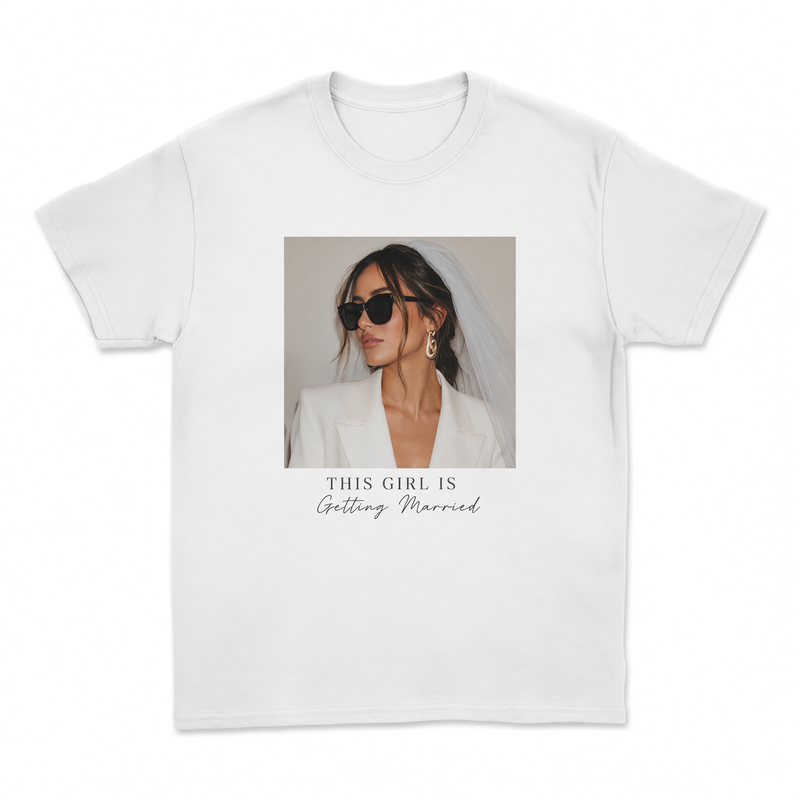 Personalisiertes JGA Shirt mit eigenem Foto - "Editorial"