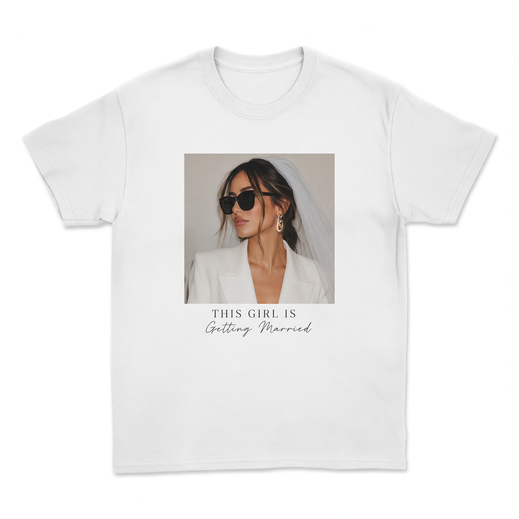 Personalisiertes JGA Shirt mit eigenem Foto - "Editorial"